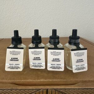 X4 bath and body works ALMOND CROISSANT wallflower scent refills NEW